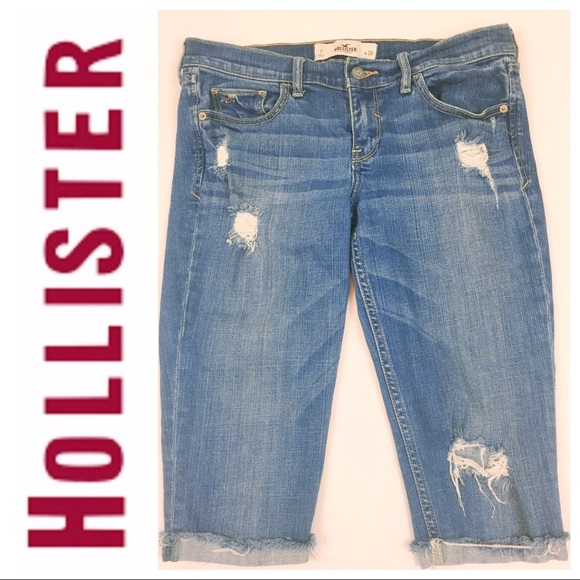 Hollister Distressed Capri Jeans Size 28 - Picture 2 of 4